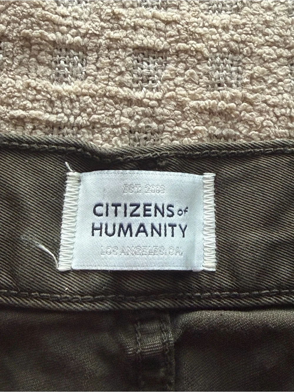 Citizens of humanity nwot Ayla olive green crop cargo pants